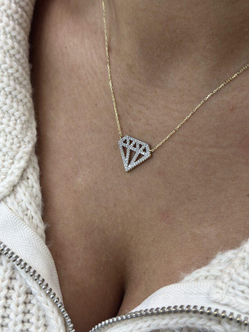 ''DIAMANTWOGE''-Kette mit Anhänger - 585er Gold - Juwelier Di-EL – Bild 2