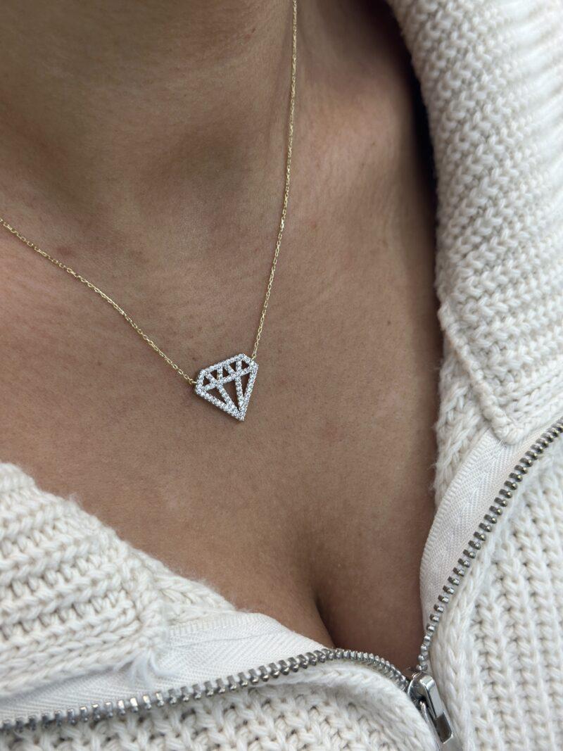 ''DIAMANTWOGE''-Kette mit Anhänger - 585er Gold - Juwelier Di-EL
