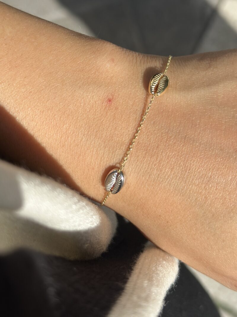 ''MULTI 4 BICOLOR MUSCHEL''-Armband - 585er Gold - Juwelier Di-EL – Bild 2