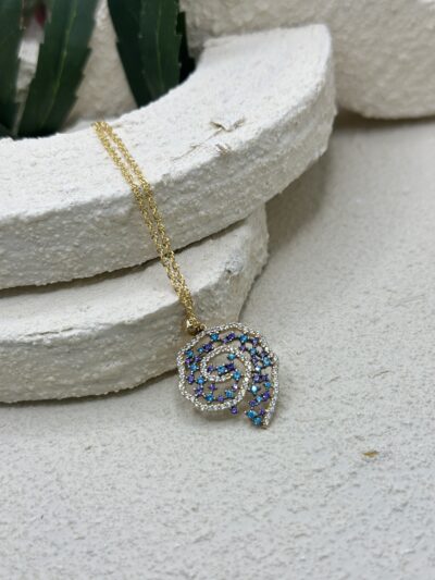 Spirale Bunt-Kette mit Anhänger - 585er Gold - Juwelier Di-EL