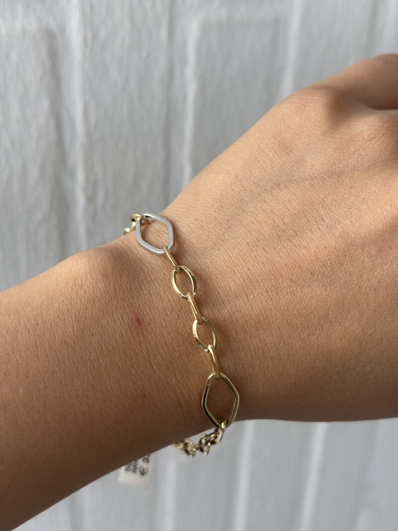 ''Bicolor Glieder''-Armband - 585er Gold - Juwelier Di-EL – Bild 6
