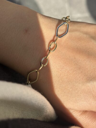 ''Bicolor Glieder''-Armband - 585er Gold - Juwelier Di-EL