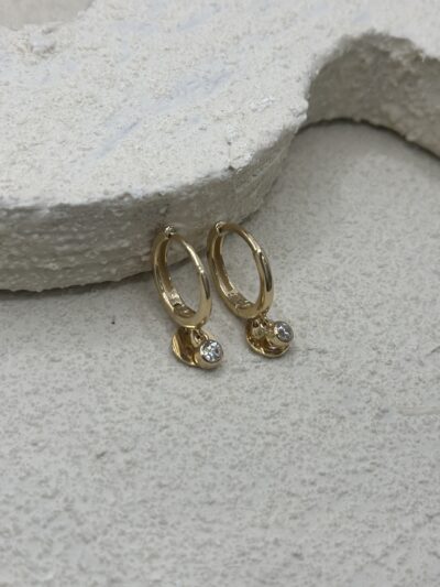 ''Kreis Anhänger Creole''-Ohrring - 585er Gold - Juwelier Di-EL