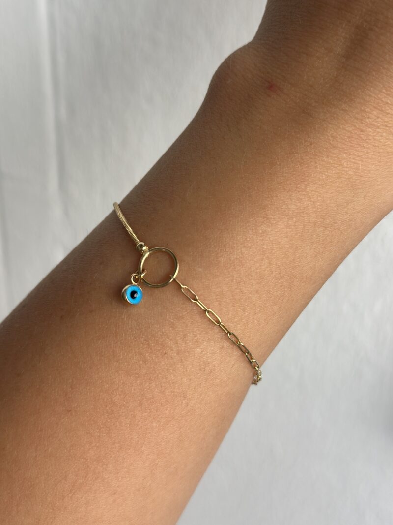 ''Amulett mit Nazar Anhänger''- Armband - 585er Gold - Juwelier Di-EL – Bild 3