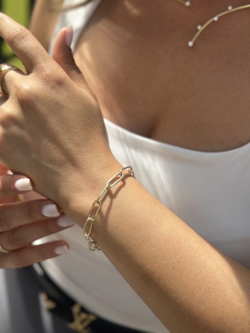 ''Goldene Anmut Kettenglieder''- Armband - 585er Gold - Juwelier Di-EL – Bild 6