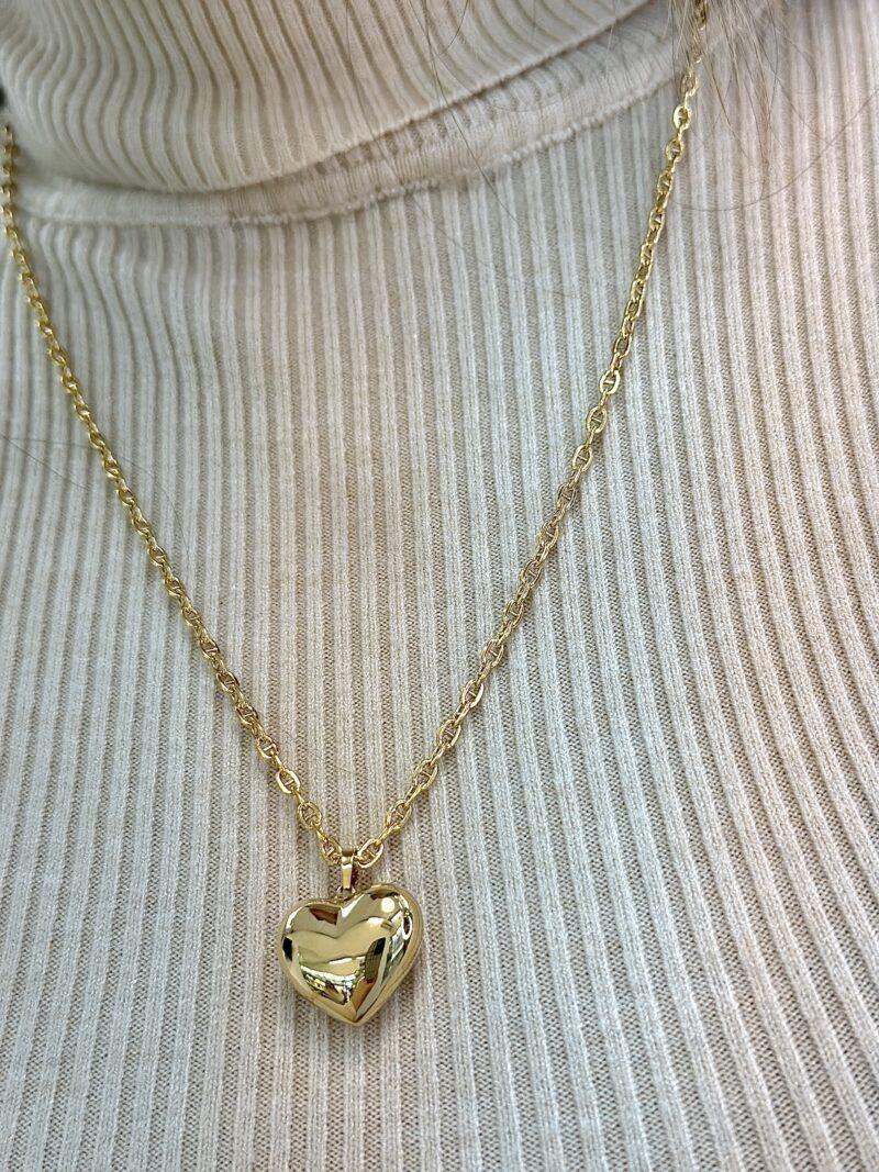 ''Big Heart''-Kette mit Anhänger - 585er Gold - Juwelier Di-EL