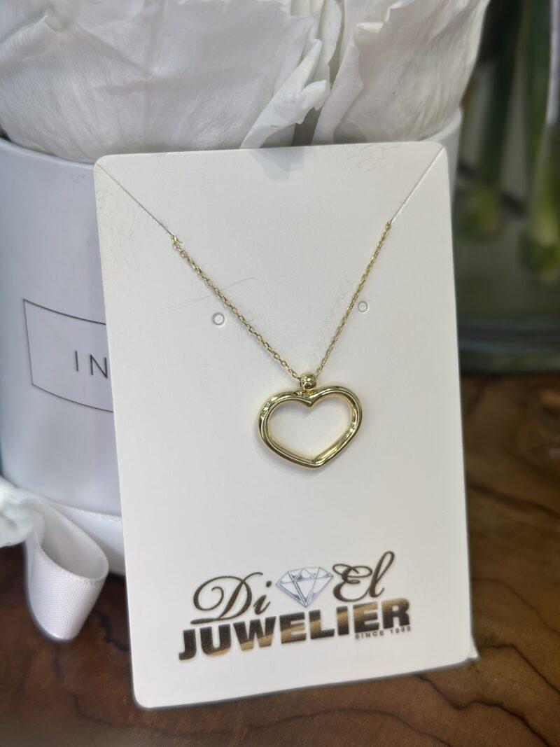 ''Offenes Herz''-Kette mit Anhänger - 585er Gold - Juwelier Di-EL