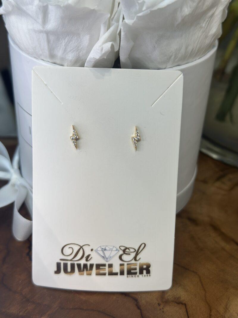 ''Blitz Stecker''-Ohrring - 585er Gold - Juwelier Di-EL – Bild 3