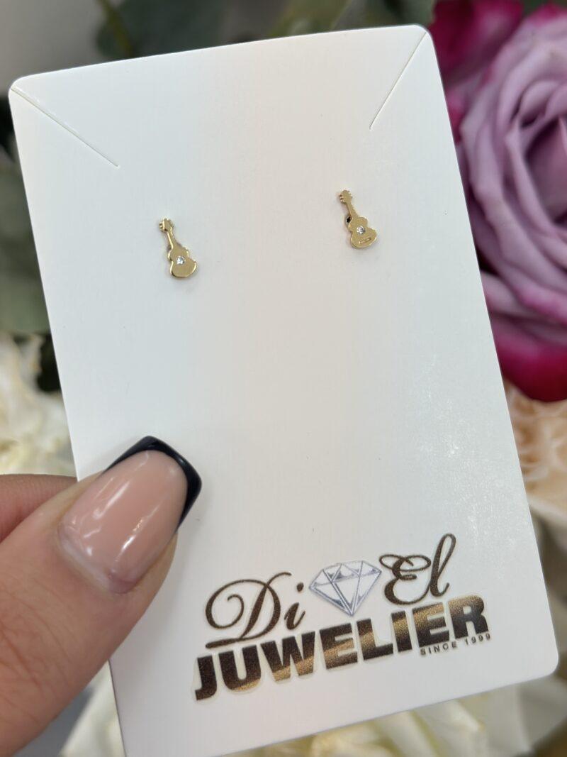 ''Gitarre Stecker''-Ohrring - 585er Gold - Juwelier Di-EL