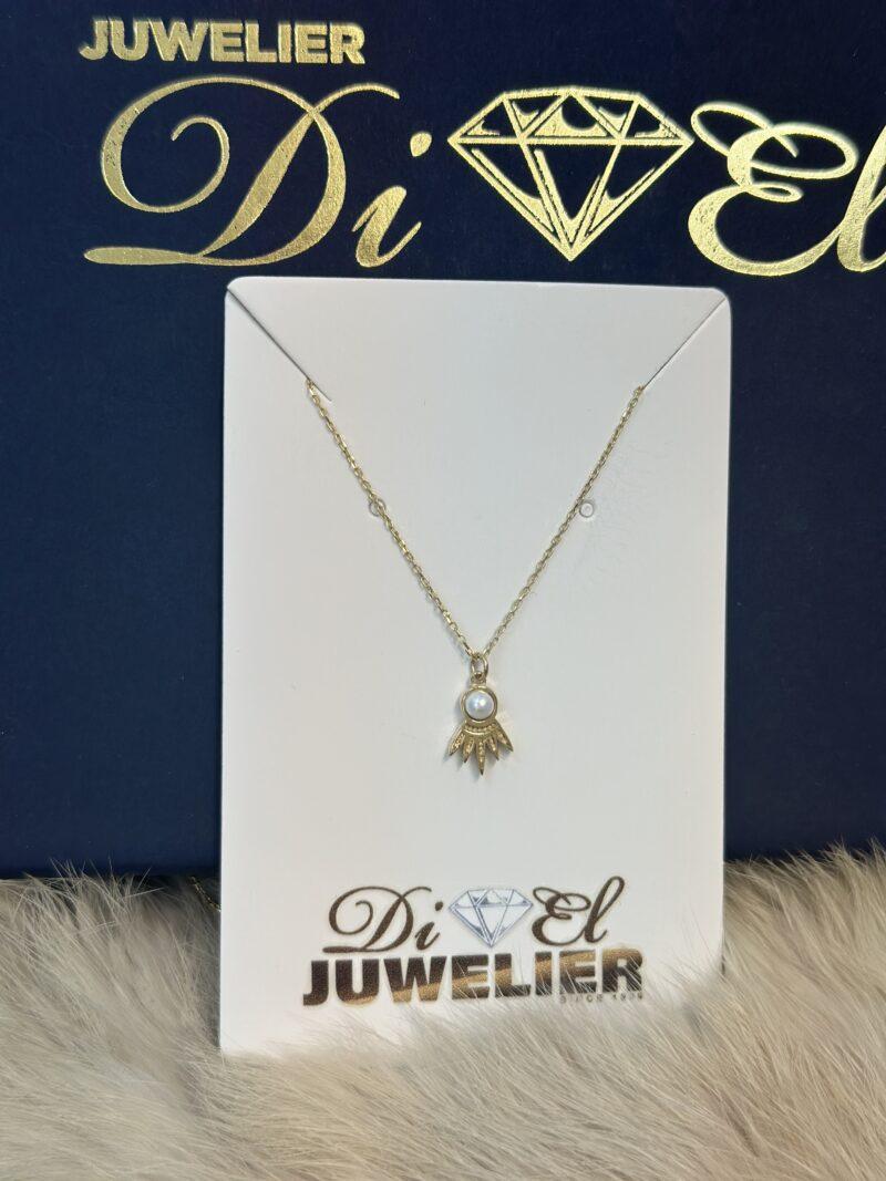 ''Sonnenstrahl Perle''-Kette mit Anhänger - 585er Gold - Juwelier Di-EL – Bild 2