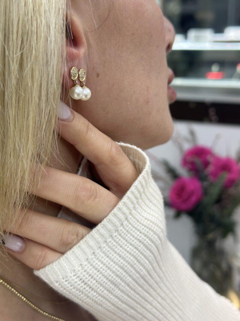 ''Perle Elegant Stecker''-Ohrring - 585er Gold - Juwelier Di-EL