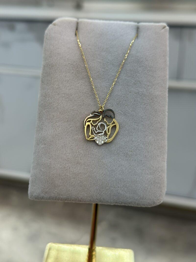 ''Eltern und Kind''-Kette mit Anhänger - 585er Gold - Juwelier Di-EL – Bild 2