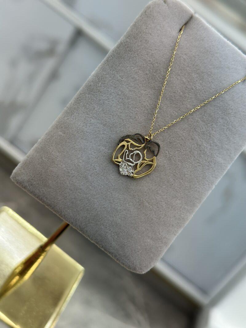 ''Eltern und Kind''-Kette mit Anhänger - 585er Gold - Juwelier Di-EL