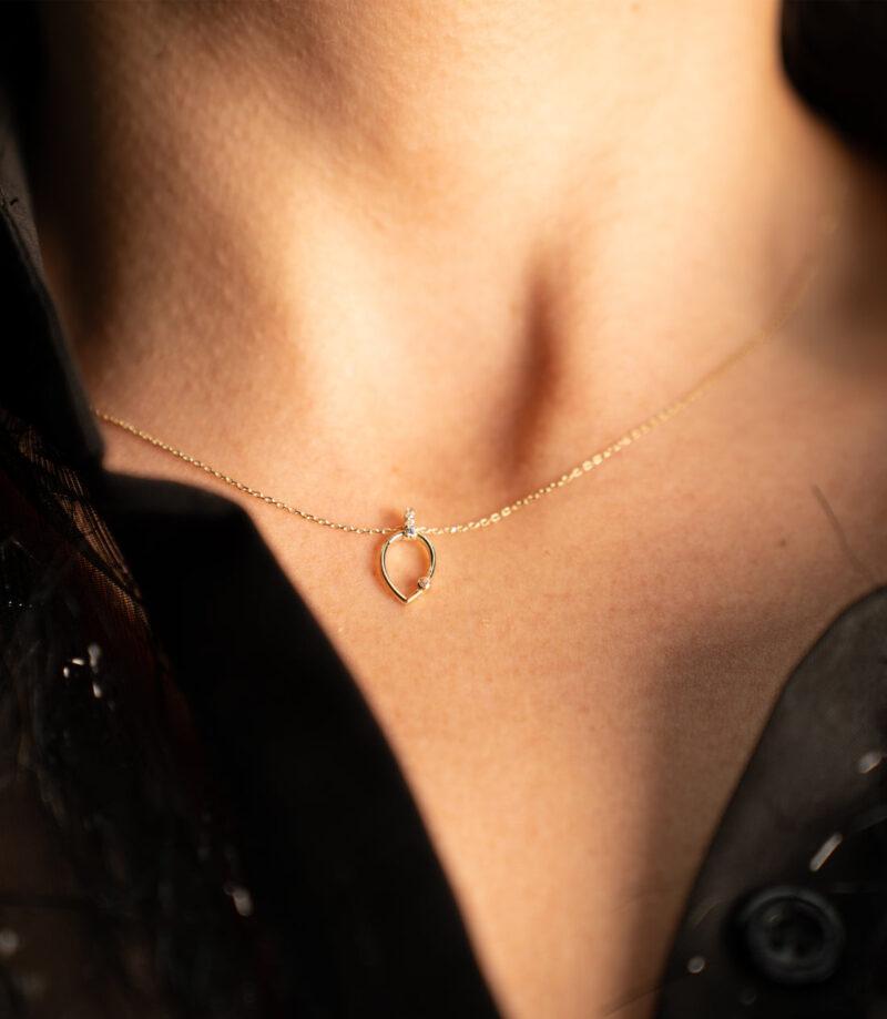 ''Tropfen Filifgran''-Kette mit Anhänger - 585er Gold - Juwelier Di-EL