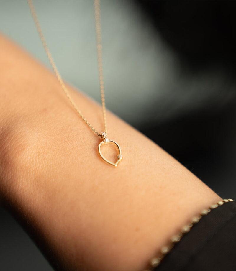 ''Tropfen Filifgran''-Kette mit Anhänger - 585er Gold - Juwelier Di-EL – Bild 2