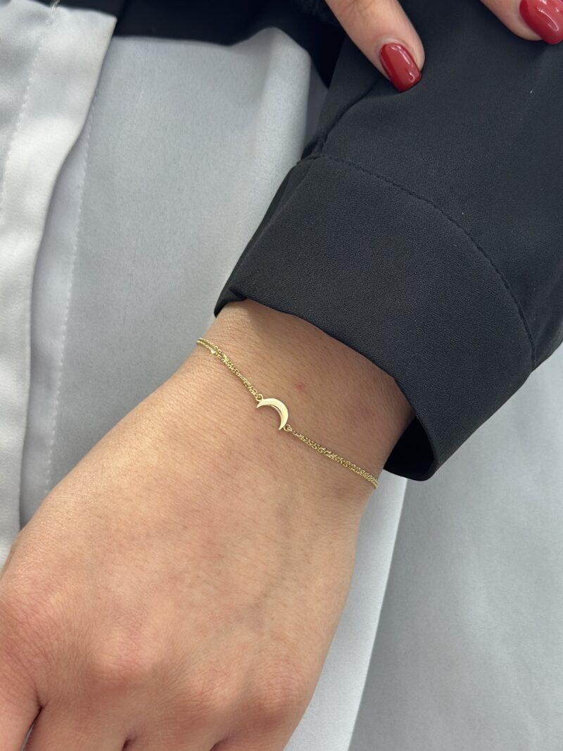 ''Halbmond''-Armband - 585er Gold - Juwelier Di-EL – Bild 5