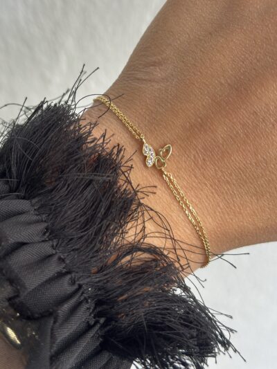 ''Schmetterling Herzen''-Armband - 585er Gold - Juwelier Di-EL