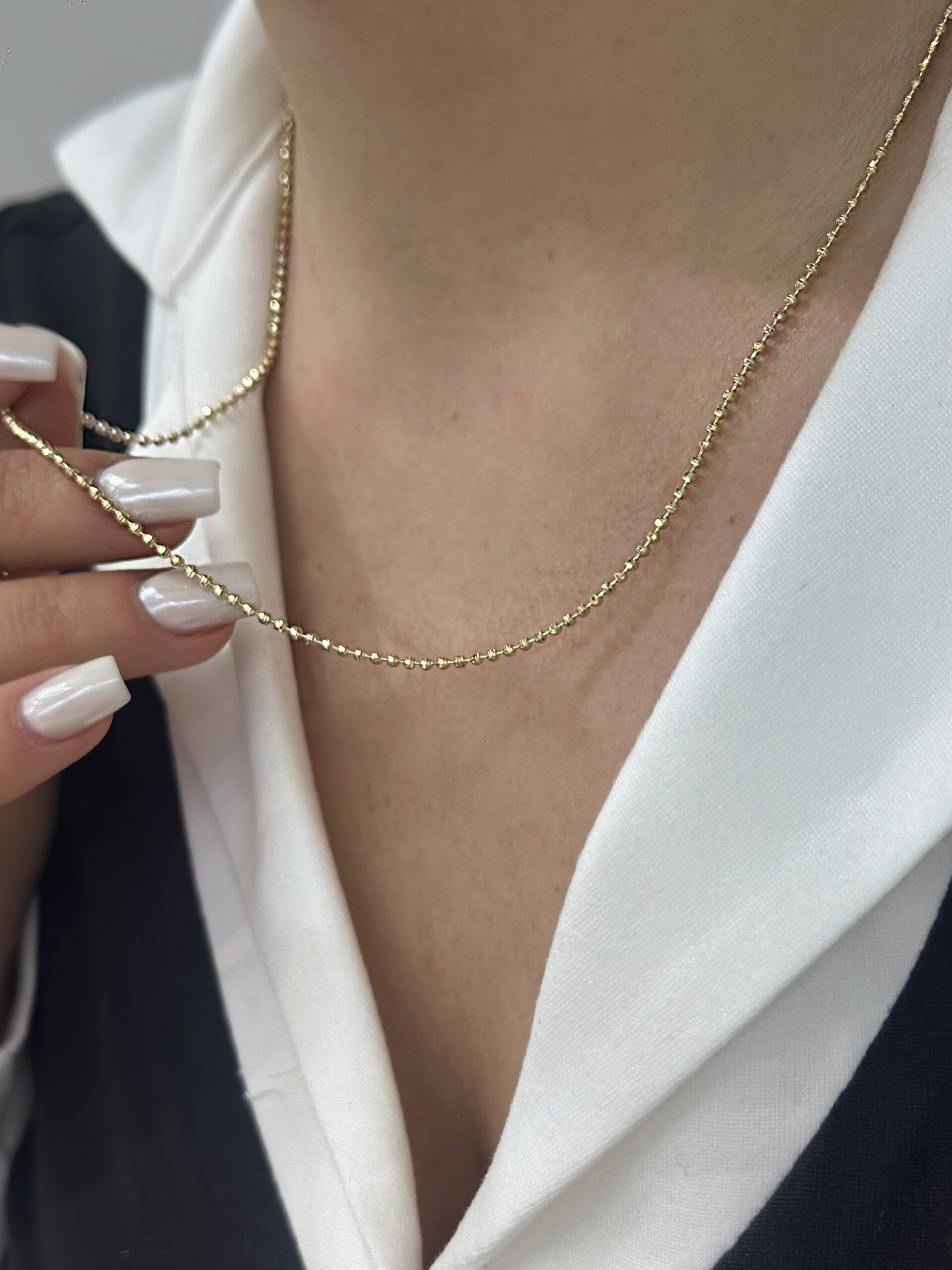 ''Dorika Kugel Kette''-Halskette - 585er Gold - Juwelier Di-EL