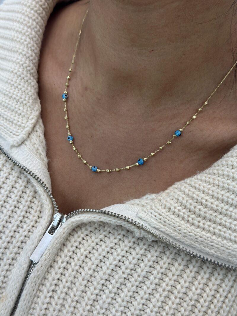 ''Nazar Dorika''-Halskette - 585er Gold - Juwelier Di-EL – Bild 7