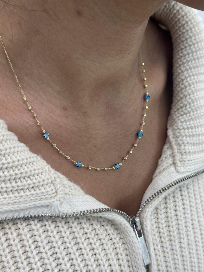 ''Nazar Dorika''-Halskette - 585er Gold - Juwelier Di-EL – Bild 5