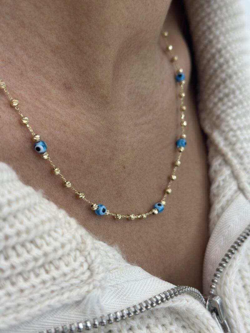 ''Nazar Dorika''-Halskette - 585er Gold - Juwelier Di-EL – Bild 3