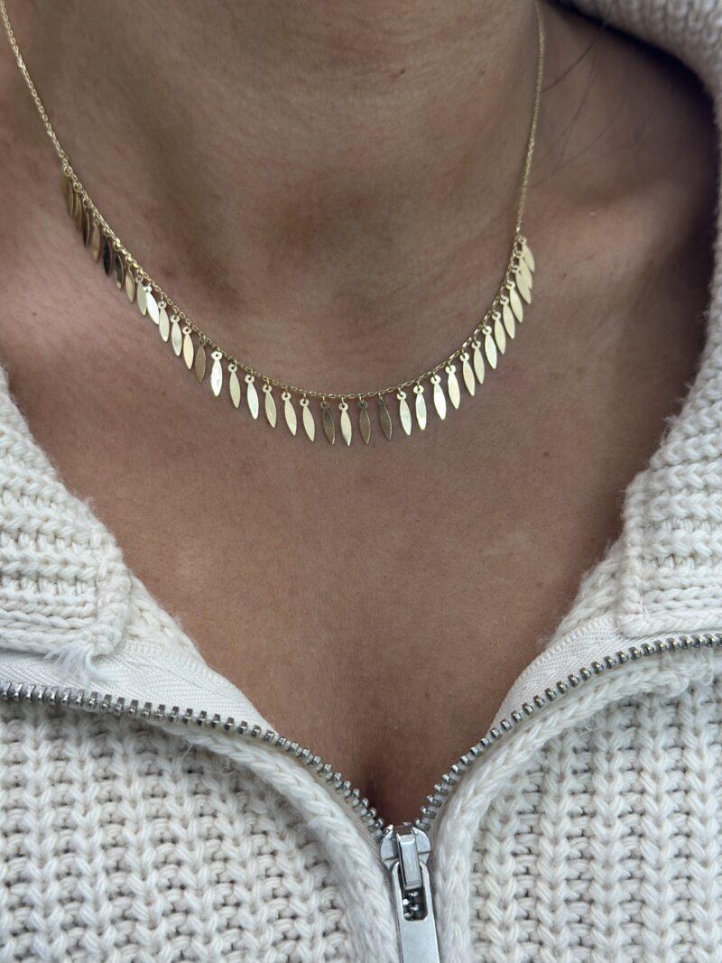 ''Federplättchen''-Halskette - 585er Gold - Juwelier Di-EL – Bild 5
