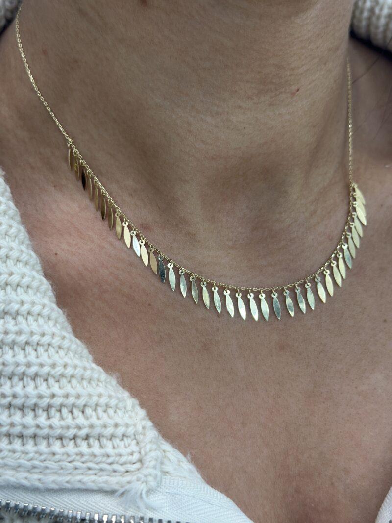 ''Federplättchen''-Halskette - 585er Gold - Juwelier Di-EL – Bild 3