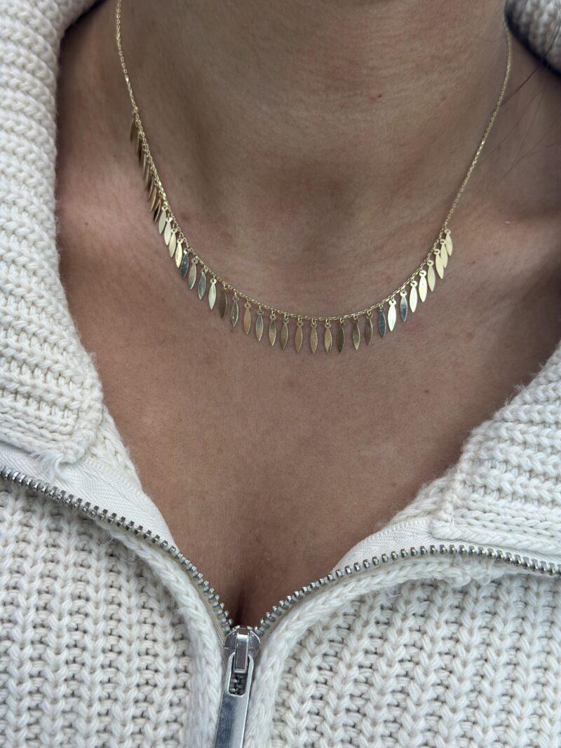 ''Federplättchen''-Halskette - 585er Gold - Juwelier Di-EL – Bild 2