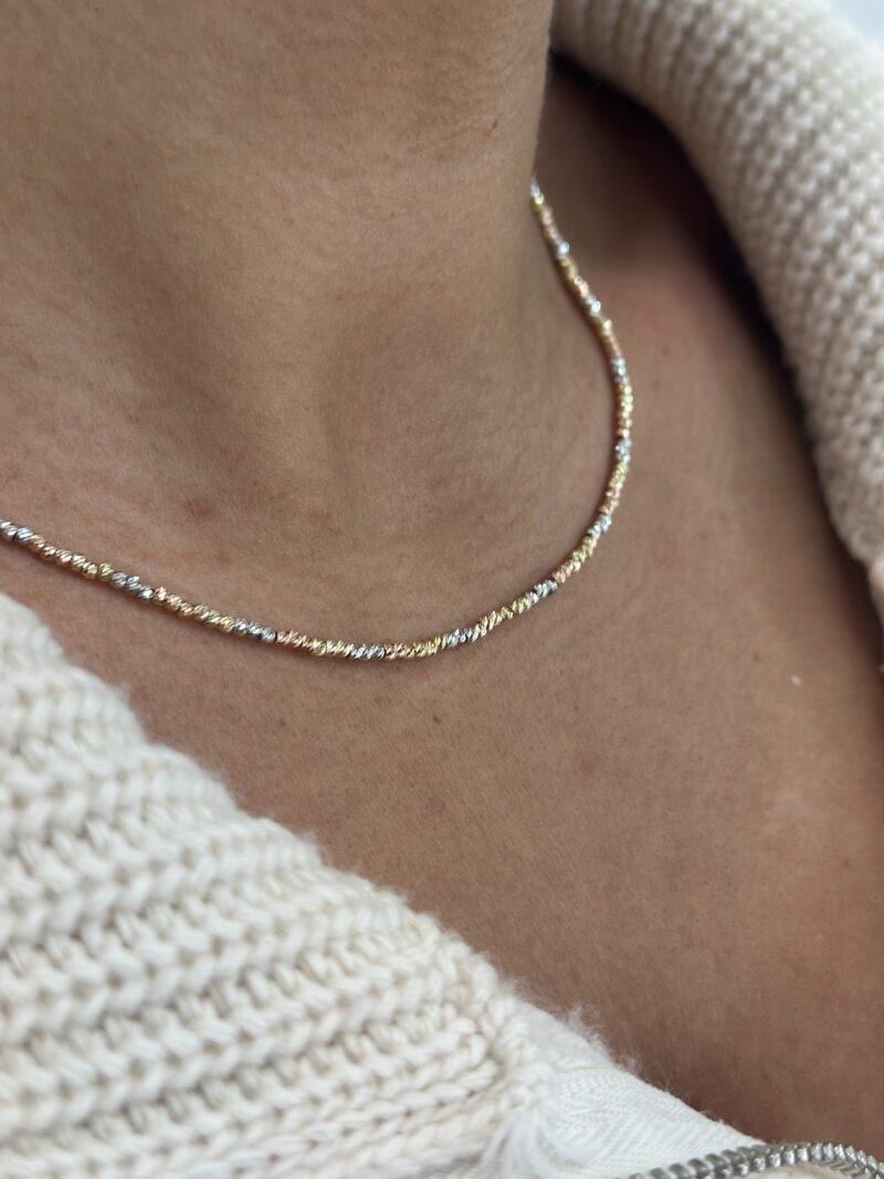 ''Dorika Tricolor''-Halskette - 585er Gold - Juwelier Di-EL – Bild 5