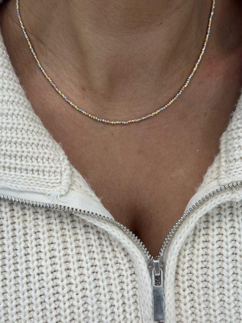 ''Dorika Tricolor''-Halskette - 585er Gold - Juwelier Di-EL – Bild 6