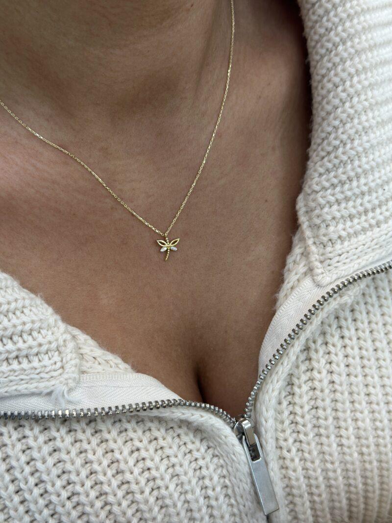Libelle Filirgran-Kette mit Anhänger 585er Gold - Juwelier Di-EL – Bild 2