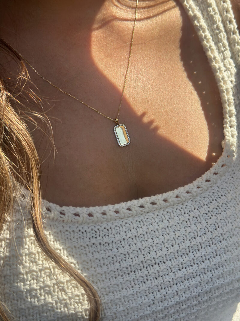 Gravur Platte-Kette mit Anhänger 585er Gold - Juwelier Di-EL – Bild 6