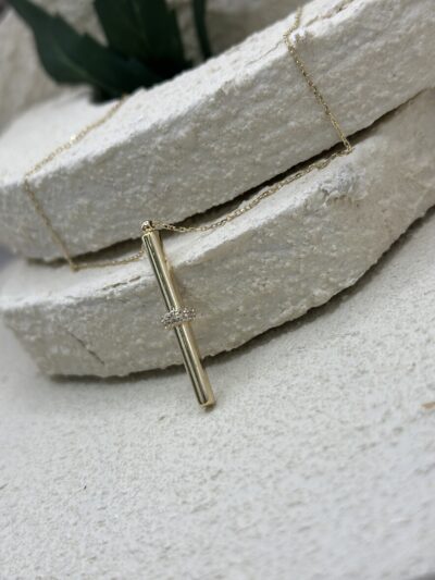 Stab Elegant -Kette mit Anhänger 585er Gold - Juwelier Di-EL