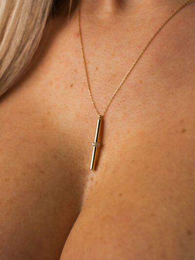 Stab Elegant -Kette mit Anhänger 585er Gold - Juwelier Di-EL