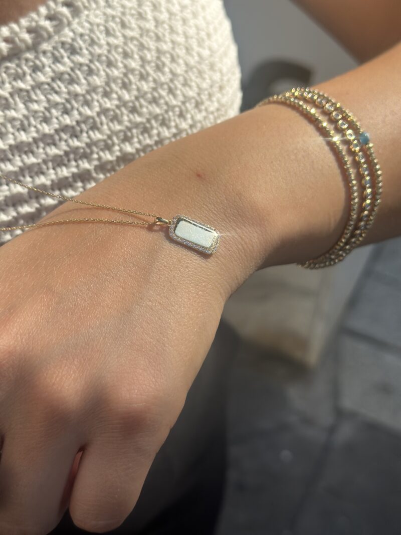 Gravur Platte-Kette mit Anhänger 585er Gold - Juwelier Di-EL – Bild 3