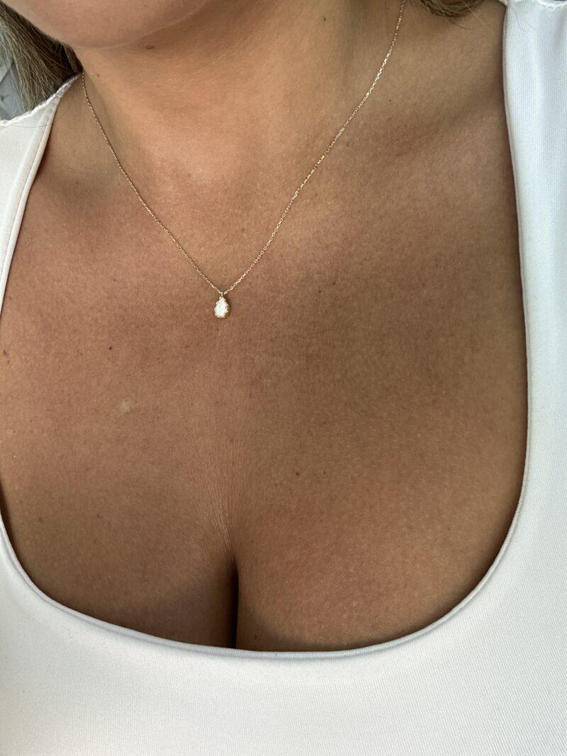 Tropfen Opalit -Kette mit Anhänger 585er Gold - Juwelier Di-EL – Bild 2