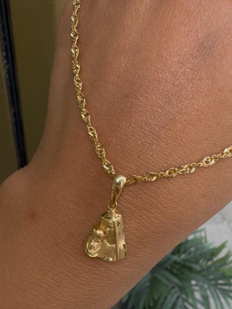 Maria Jesus Kind Motiv -Kette mit Anhänger 585er Gold - Juwelier Di-EL