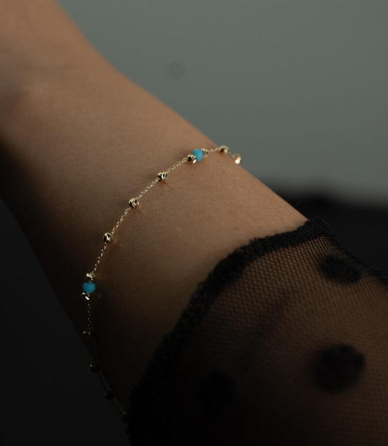 Turkis Dorika -Armband - 585er Gold - Juwelier Di-EL – Bild 3