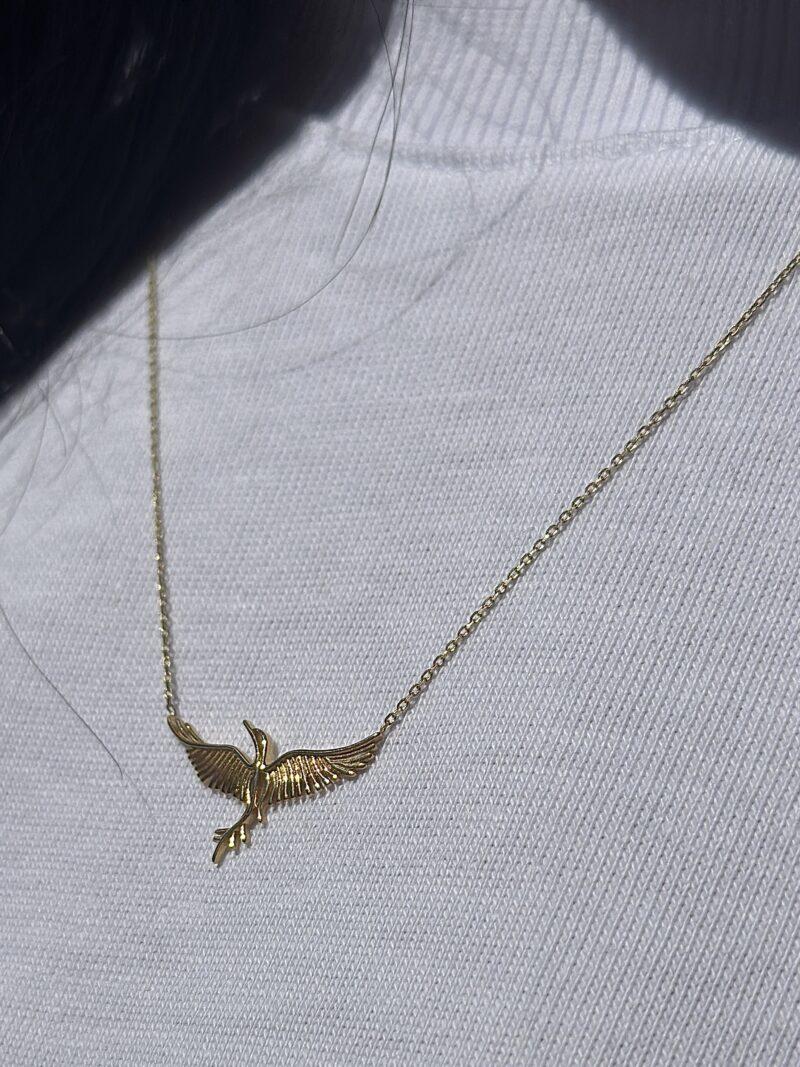 Goldener Phönix-Kette mit Anhänger 585er Gold - Juwelier Di-EL – Bild 2