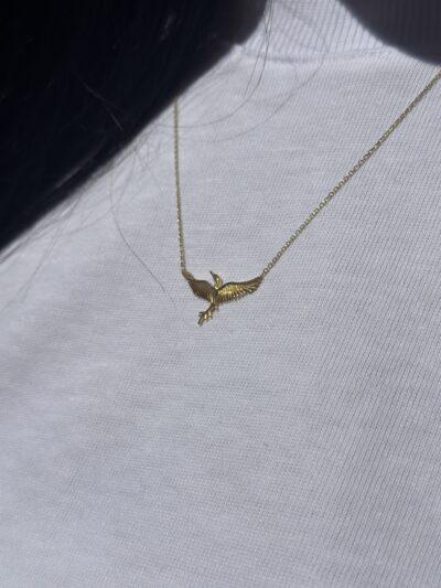 Goldener Phönix-Kette mit Anhänger 585er Gold - Juwelier Di-EL