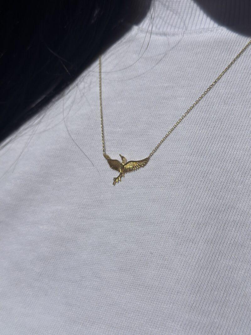 Goldener Phönix-Kette mit Anhänger 585er Gold - Juwelier Di-EL