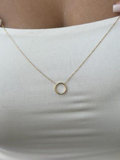 Kreis filigran - Kette mit Anhänger - 585er Gold - Juwelier Di-EL