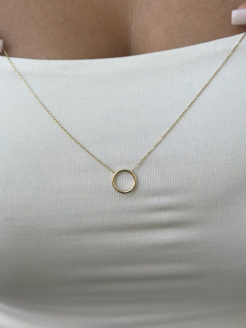 Kreis filigran - Kette mit Anhänger - 585er Gold - Juwelier Di-EL