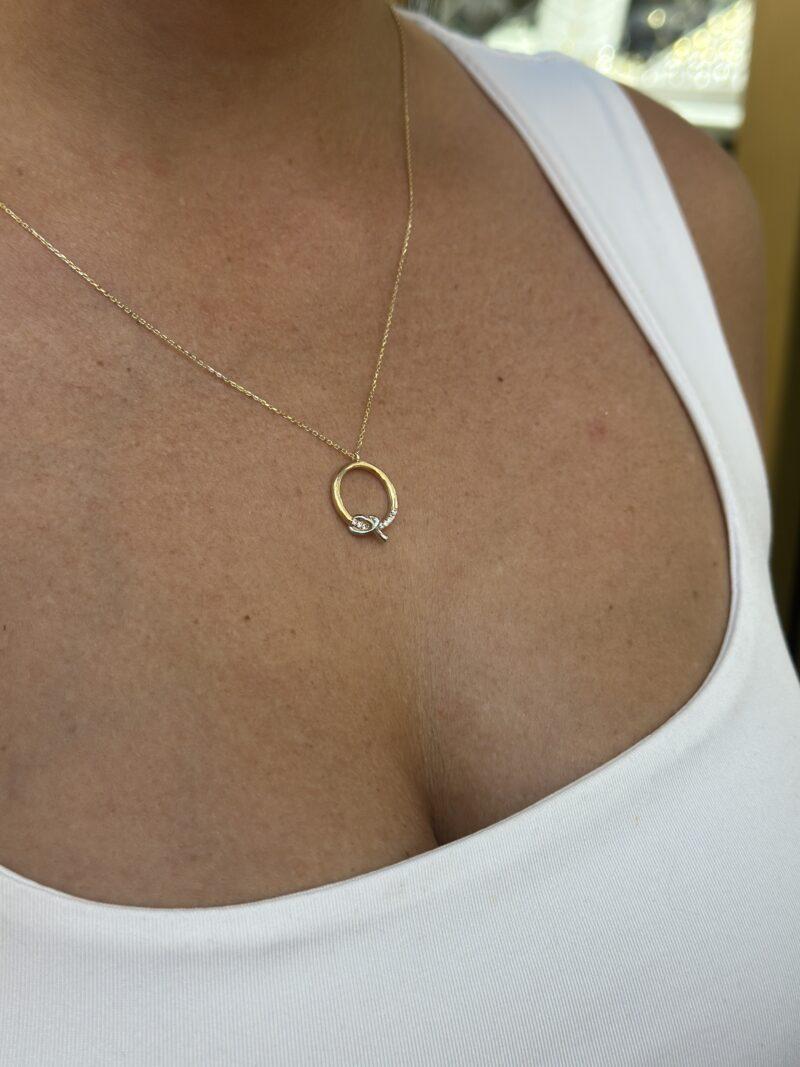 Kreis mit Knoten - Kette mit Anhänger - 585er Gold - Juwelier Di-EL – Bild 4