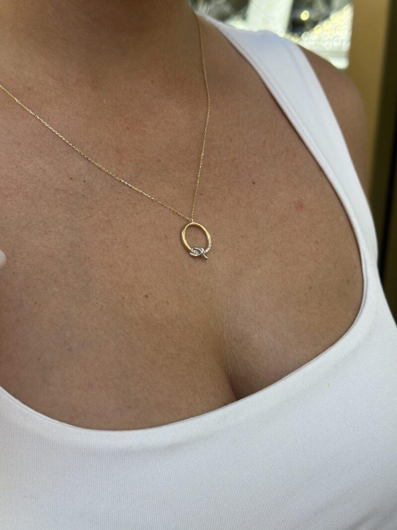 Kreis mit Knoten - Kette mit Anhänger - 585er Gold - Juwelier Di-EL – Bild 5