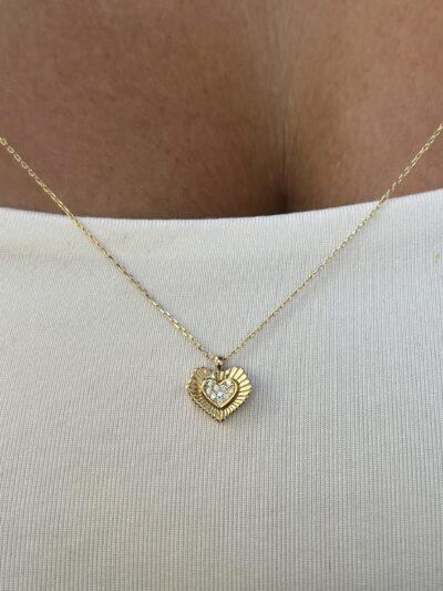 Edles Herz-Kette mit Anhänger - 585er Gold - Juwelier Di-EL