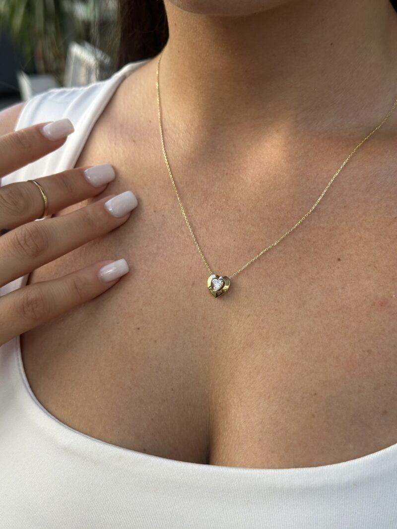 Golden Love - Herz Kette mit Anhänger - 585er Gold - Juwelier Di-EL – Bild 2