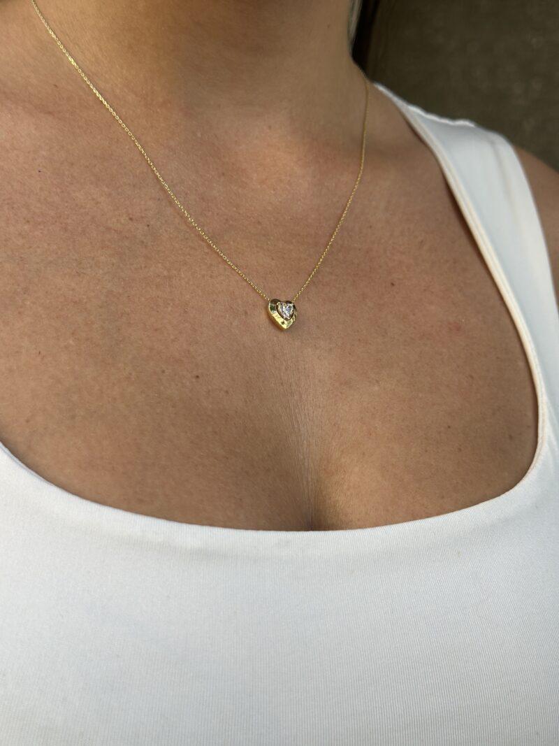 Golden Love - Herz Kette mit Anhänger - 585er Gold - Juwelier Di-EL – Bild 4