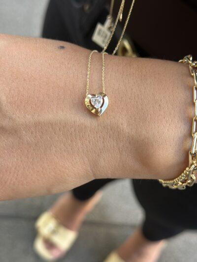 Golden Love - Herz Kette mit Anhänger - 585er Gold - Juwelier Di-EL