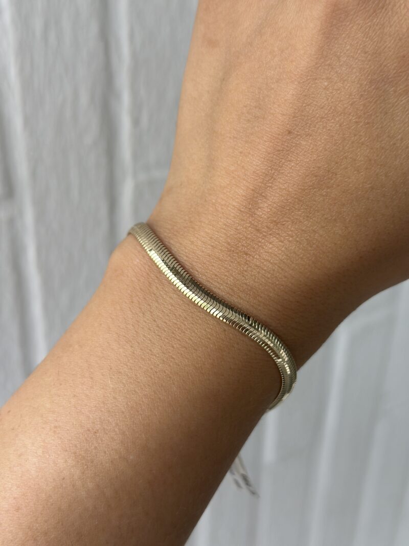 Flache Schlangenkette -Armband - 585er Gold - Juwelier Di-EL – Bild 8
